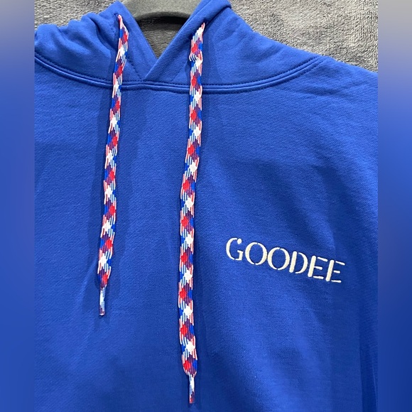 Goodee Kotn The Goodee Hoodie Sweatshirt Pullover Egyptian Blue Mens Size S NWT - Picture 2 of 11